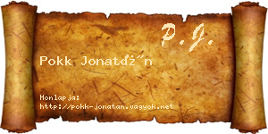 Pokk Jonatán névjegykártya